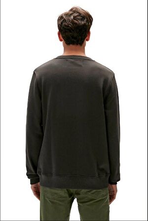 Funky Crewneck Antrasit Baskılı Erkek Sweatshirt