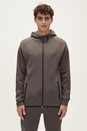 Leo Full-Zip Hoodie Antrasit Fermuarlı Kapüşonlu Erkek Sweatshirt