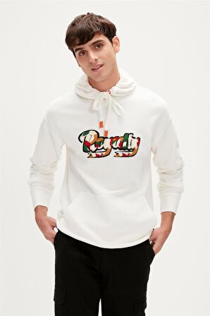 Royalty Hoodie Off-White Beyaz  Kapüşonlu Erkek Sweatshirt