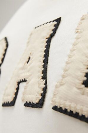 Bad Bear Erkek Sweatshirt Erkek Beyaz Sweatshirt Felt Crewneck Off-White Beyaz Erkek Sweatshirt 23.02.12.013-Beyaz