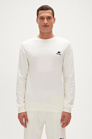 Bad Bear TAG CREWNECK BEYAZ Erkek Sweatshirt