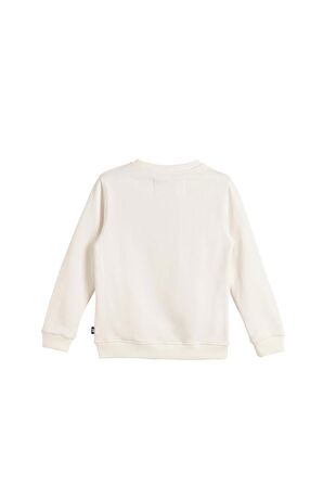 Logo Crewneck Kids Off-White Beyaz  Baskılı Çocuk Sweatshirt