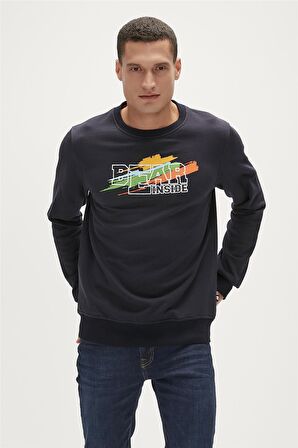 Crayon Crewneck Lacivert Erkek Sweatshirt