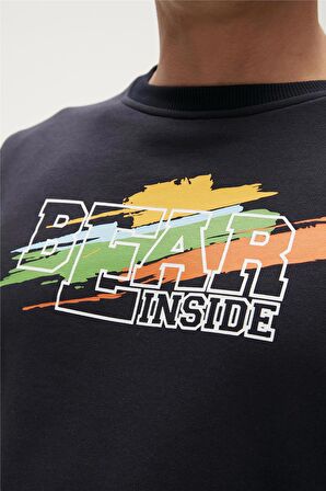 Crayon Crewneck Lacivert Erkek Sweatshirt