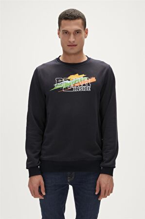 Crayon Crewneck Lacivert Erkek Sweatshirt
