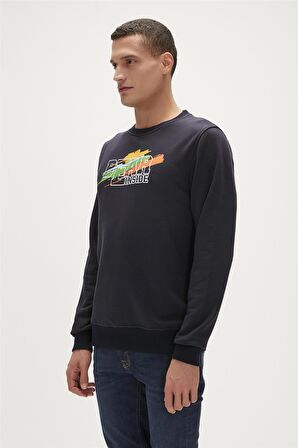 Crayon Crewneck Lacivert Erkek Sweatshirt