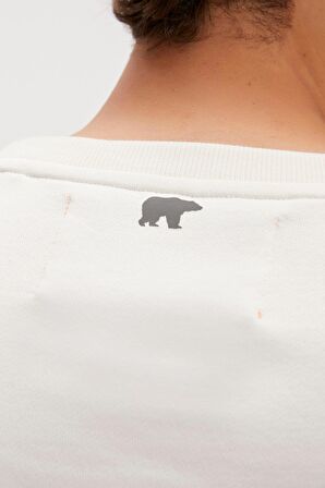 Reflect Bear Crewneck Marshmallow Beyaz Erkek Sweatshirt