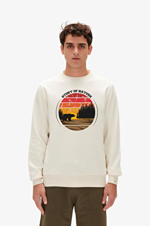Story Crewneck Marshmallow Beyaz Erkek Sweatshirt