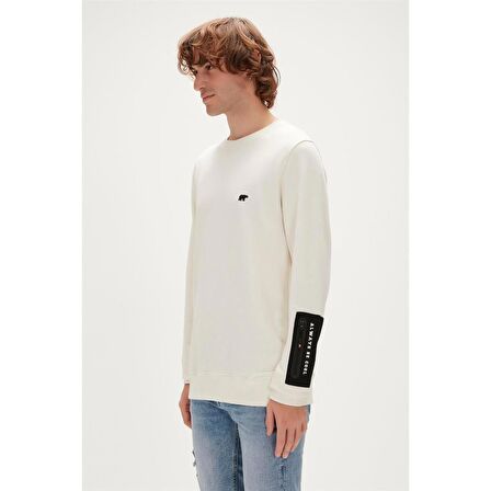 Be Cool Crewneck Marshmallow Beyaz  Baskılı Erkek Sweatshirt