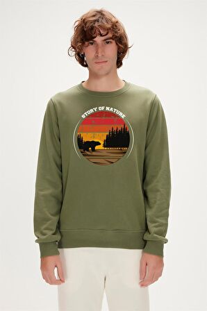 Story Crewneck Thyme Yeşil Erkek Sweatshirt