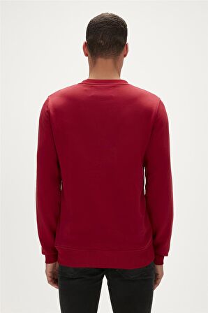 Crayon Crewneck Maroon Erkek Sweatshirt