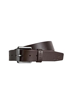 Bold Roll Belt Kahverengi Deri Erkek Kemer 