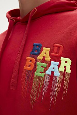 Rainbow Hoodie Crimson-Red Kırmızı Kapüşonlu Erkek Sweatshirt