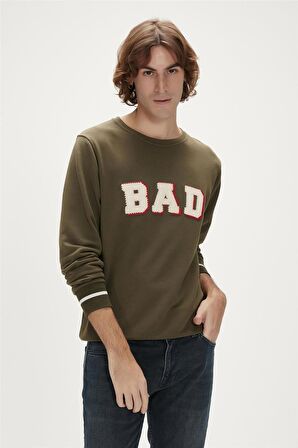 Bad Bear 23.02.12.013-Fw Felt Crewneck Erkek Sweat Shirt