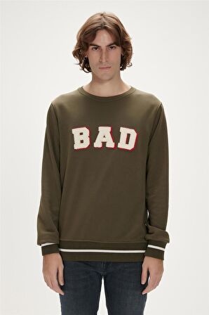 Bad Bear 23.02.12.013-Fw Felt Crewneck Erkek Sweat Shirt