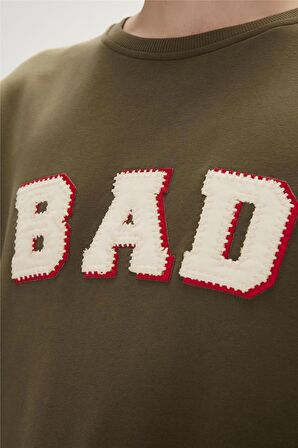 Bad Bear 23.02.12.013-Fw Felt Crewneck Erkek Sweat Shirt