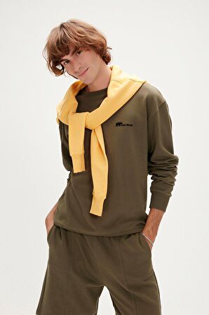23.02.12.020 Bad Bear Tag Crewneck Erkek Sweat KHAKI