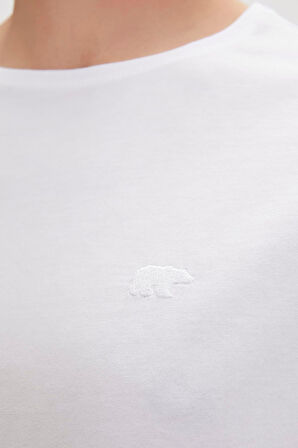 Bad Bear Solid T-Shirt Beyaz Basic Erkek Tişört