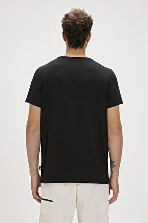 Fancy Mat Siyah Baskılı Erkek Tişört