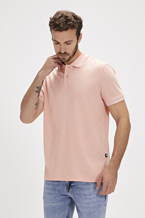 Pure Polo Yaka Pembe Erkek Tişört