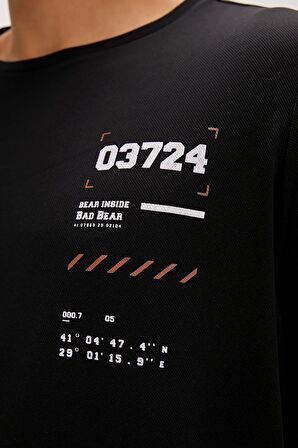 Jesse Siyah Baskılı Erkek Tişört