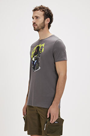 Epic Bear Asfalt Baskılı Erkek Tişört