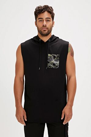 Bolt Siyah Erkek Hoodie Sweatshirt