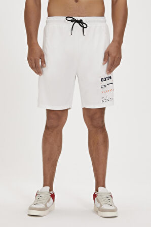 Diego Beyaz Erkek Şort