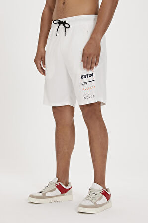 Diego Beyaz Erkek Şort