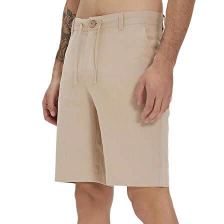 Lyne Bej Yandan Cepli Erkek Şort