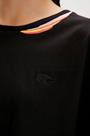 Amanda Siyah Basic Kadın Tişört