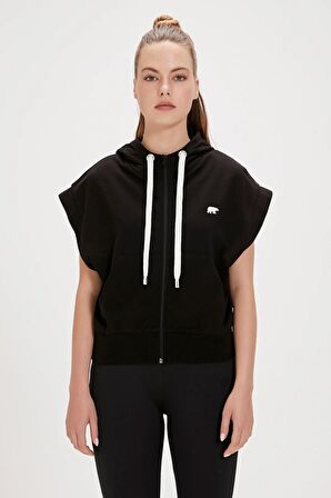 Kelly Siyah Full-Zip Sweatshirt