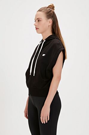 Kelly Siyah Full-Zip Sweatshirt