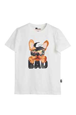 Spark Beyaz Baskılı Çocuk Tişört