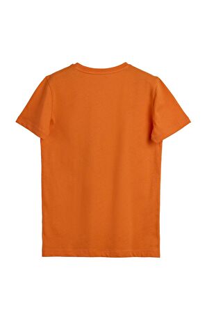 Manx Turuncu Baskılı Çocuk Tişört