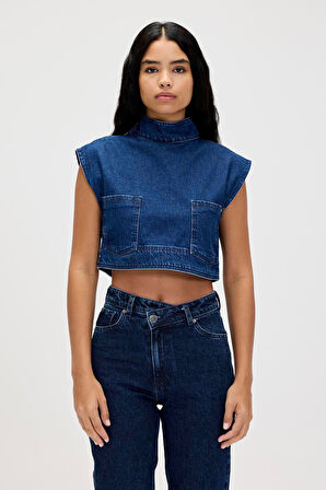 Bad Bear Veronica Kadın Denim Crop 24.03.70.002-C15