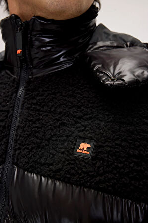 Albert Siyah Erkek Puffer Mont