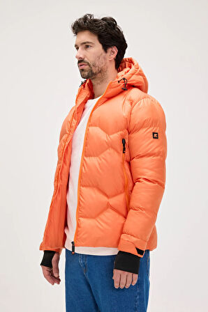 Axel Turuncu Erkek Kapüşonlu Mont