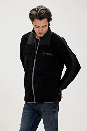 Galvin Siyah Erkek Full-Zip Polar Sweatshirt