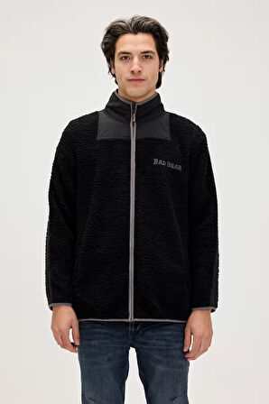 Galvin Siyah Erkek Full-Zip Polar Sweatshirt