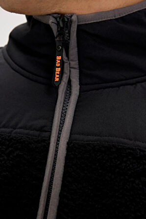 Galvin Siyah Erkek Full-Zip Polar Sweatshirt