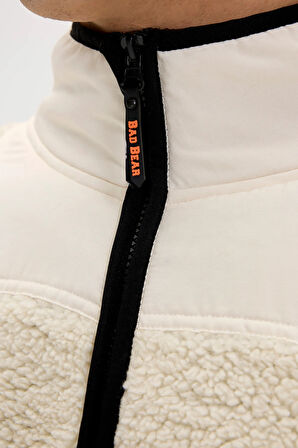 Galvin Beyaz Erkek Full-Zip Polar Sweatshirt