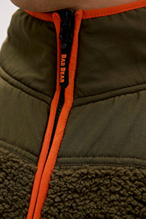 Galvin Haki Erkek Full-Zip Polar Sweatshirt