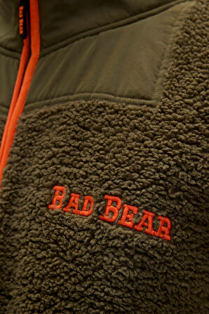 Galvin Haki Erkek Full-Zip Polar Sweatshirt