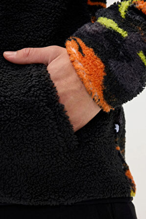 Vernon Siyah Erkek Full-Zip Polar Sweatshirt