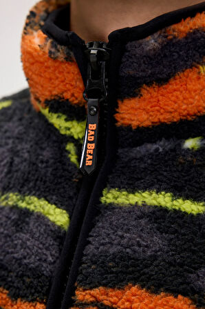 Vernon Siyah Erkek Full-Zip Polar Sweatshirt