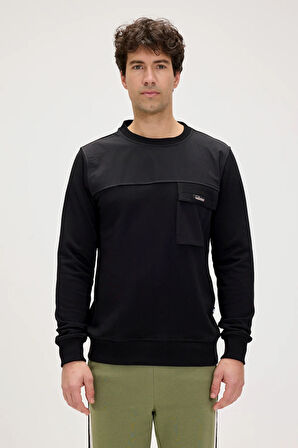 Re-Beverly Siyah Erkek Sweatshirt