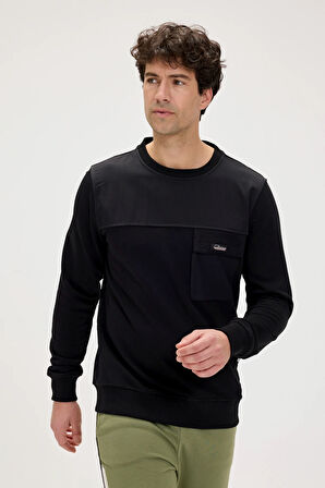 Re-Beverly Siyah Erkek Sweatshirt