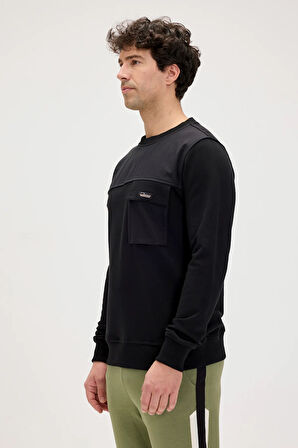 Re-Beverly Siyah Erkek Sweatshirt