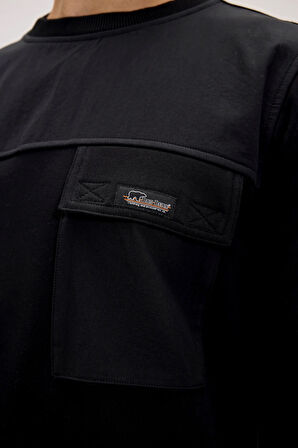 Re-Beverly Siyah Erkek Sweatshirt